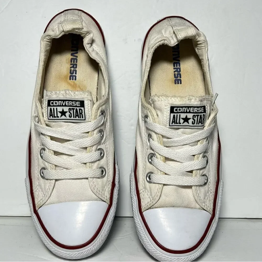 Converse Chuck Taylor All Star Shoreline Womens Slip On Sneakers Cream 8 537084F